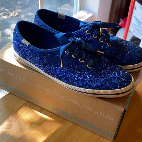kate spade Shoes - Kate spade ♠️ blue glitter Keds